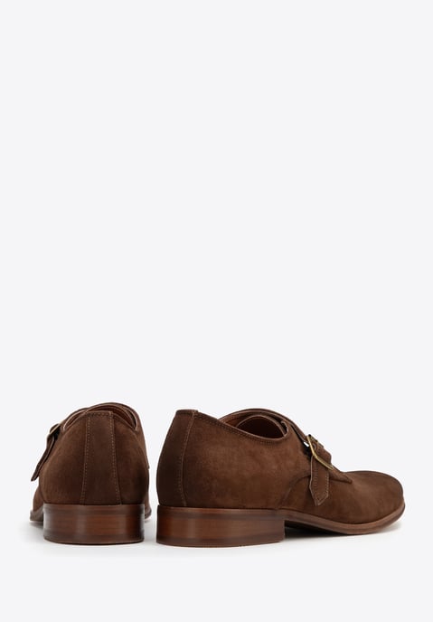 Zapatos Monk Wittchen para hombre en ante marrón oscuro - Image 3
