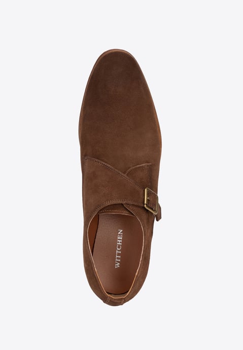 Zapatos Monk Wittchen para hombre en ante marrón oscuro - Image 4