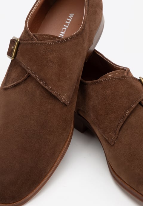 Zapatos Monk Wittchen para hombre en ante marrón oscuro - Image 6