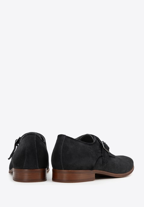 Zapatos Monk Wittchen para hombre en ante gris oscuro - Image 3