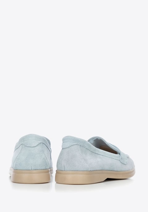 Mocasines clásicos de ante azul para mujer de Wittchen - Image 4