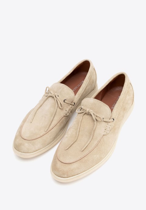 Mocasines Wittchen de piel de ante beige de hombre - Image 3