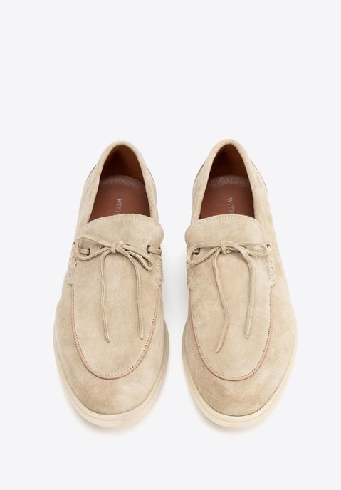 Mocasines Wittchen de piel de ante beige de hombre - Image 4