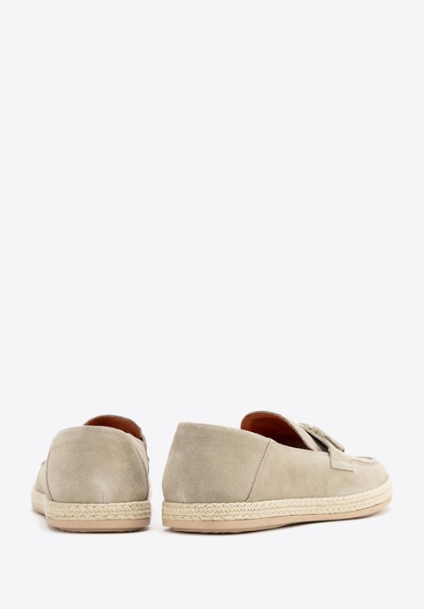 Mocasines Wittchen de ante beige para hombre con borla - Image 4