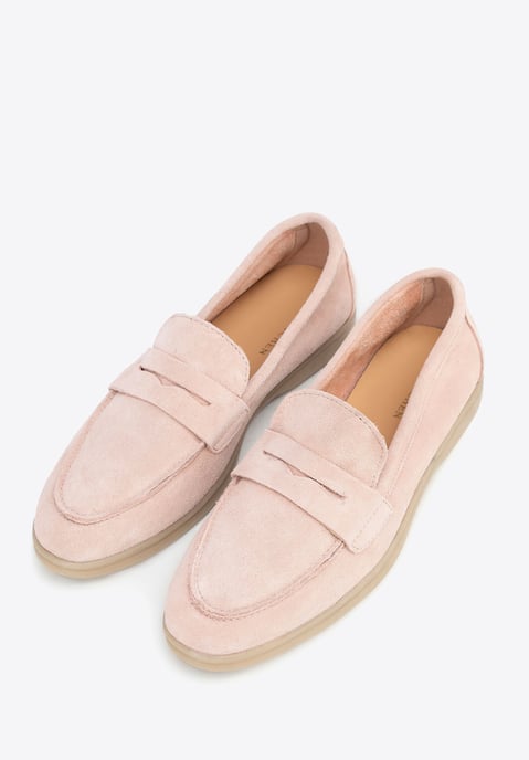 Mocasines clásicos de ante rosa para mujer de Wittchen - Image 2