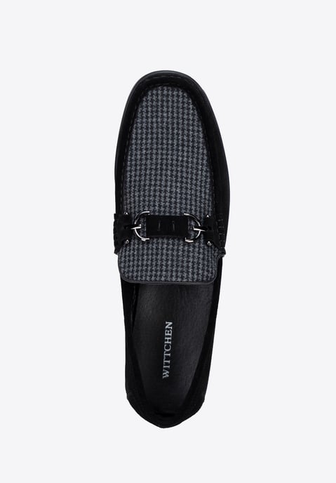 Mocasines de tela a cuadros negros para hombre de Wittchen - Image 6