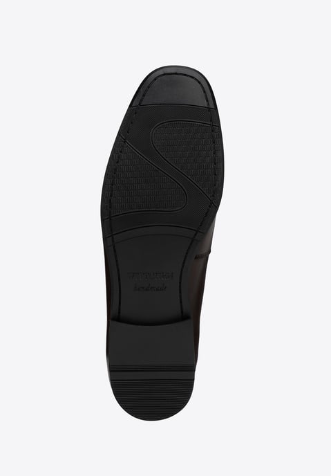 Mocasines de piel para hombre Wittchen con hebilla en la correa, marrón oscuro, piel natural - Image 6