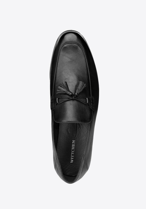 Mocasines de piel para hombre Wittchen con borlas en piel natural negra - Image 6