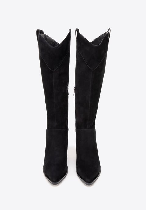 Botas vaqueras de ante negro para mujer de Wittchen - Image 2