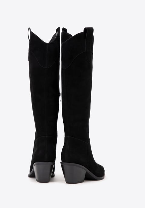 Botas vaqueras de ante negro para mujer de Wittchen - Image 3