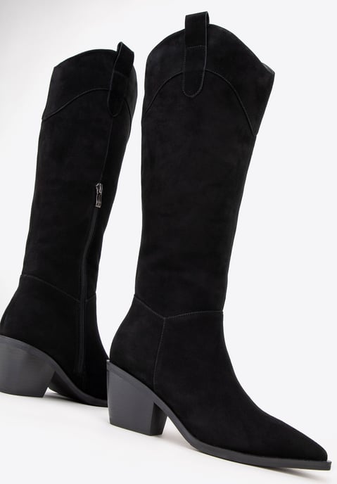 Botas vaqueras de ante negro para mujer de Wittchen - Image 5