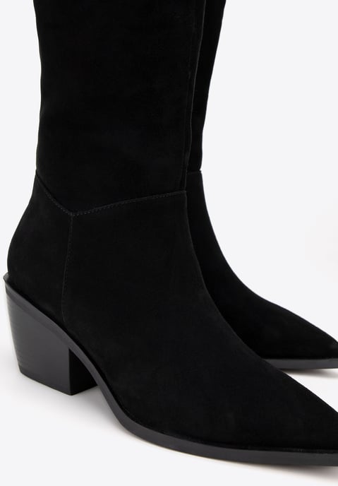 Botas vaqueras de ante negro para mujer de Wittchen - Image 6