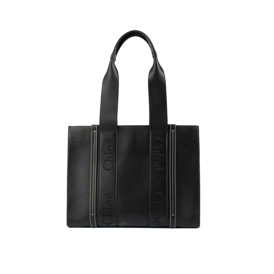 Bolso Tote de Cuero Mediano Woody de Chloe - Image 3