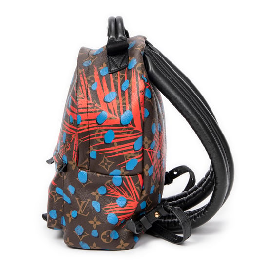 Louis Vuitton Ltd.Ed.YayoiJungleDotsPalmSprings PM en Marrón/Rojo/Azul Lienzo recubierto - Image 3