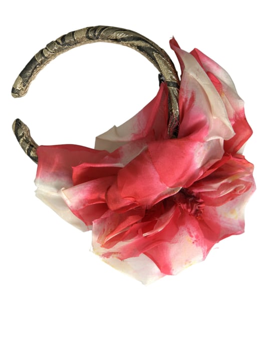 Diadema de Seda Multicolor con Apliques Florales para Mujeres - Image 5