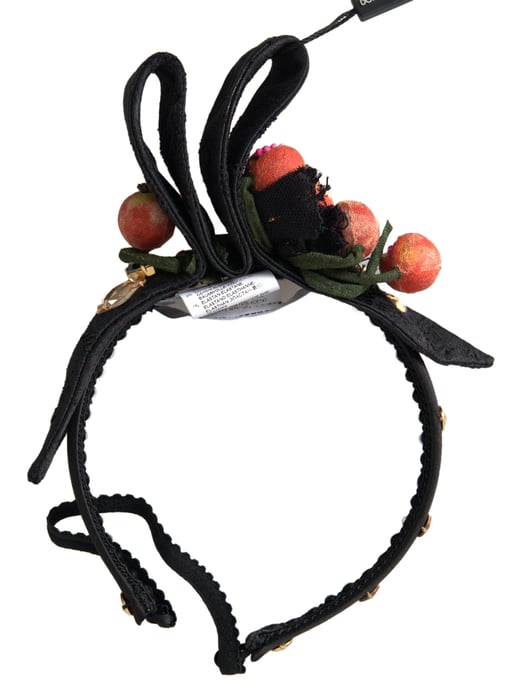 Diadema de cristal de fruta de higo multicolor negra - Image 2