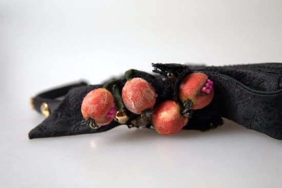 Diadema de cristal de fruta de higo multicolor negra - Image 5
