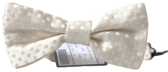 Corbata de moño Papillon ajustable con patrón de fantasía marfil de Dolce & Gabbana - Image 3