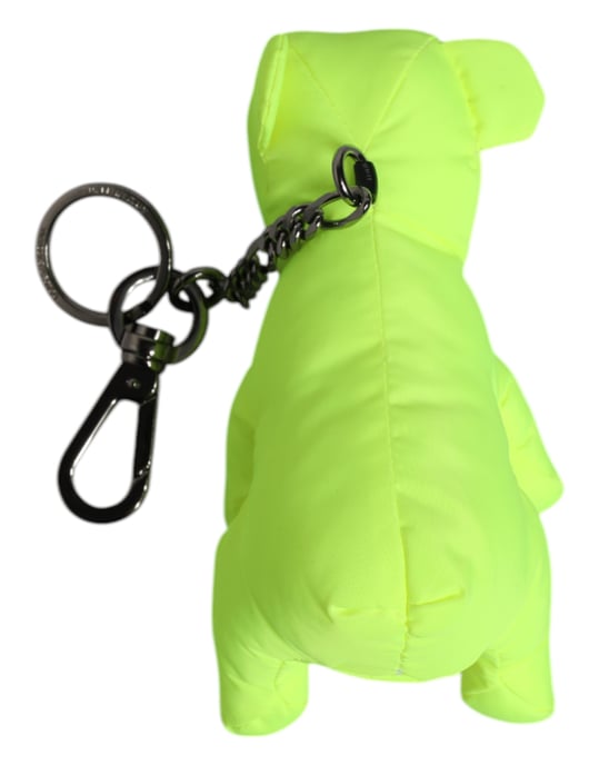 Llavero con broche de logo bordado de oso verde - Image 3