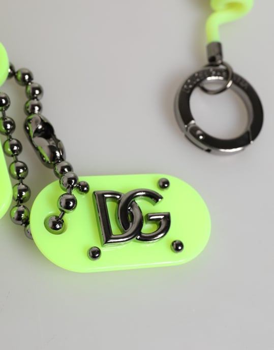 Llavero para Hombre con Logo DG en Forma de Llave Resorte Verde - Image 3