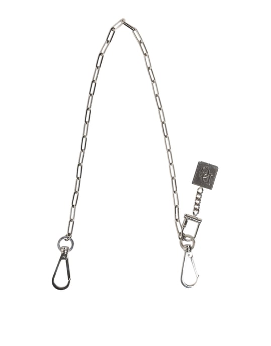 Llavero con charm DG de cadena metálica en tono plateado - Image 4