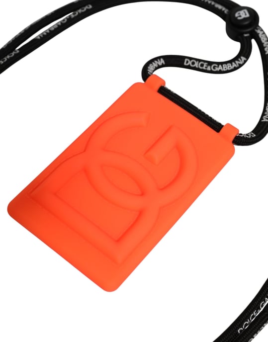 Portatarjetas Ajustable de Goma Naranja Neón con Relieve DG - Image 2