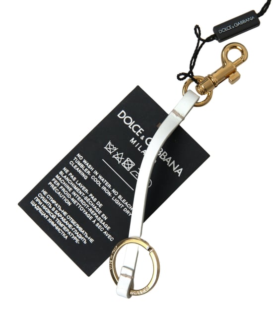 Llave de silicona negra con logo DG en latón dorado de Dolce & Gabbana - Image 1