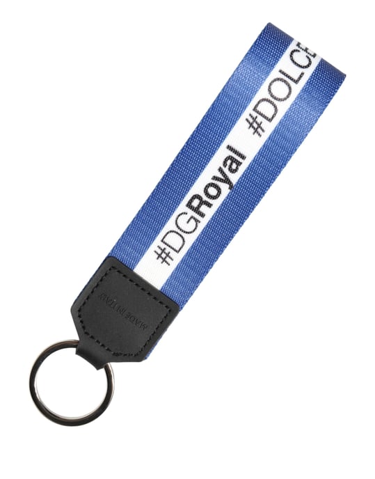 Llavero de poliéster PVC con logotipo blanco y azul - Image 2