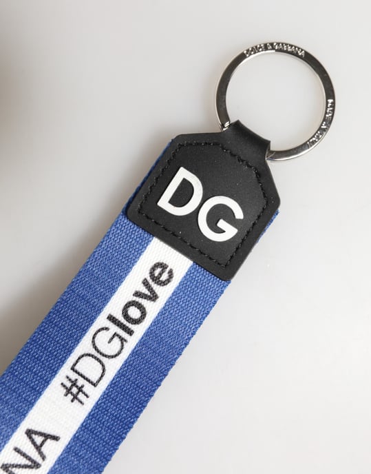 Llavero de poliéster PVC con logotipo blanco y azul - Image 4