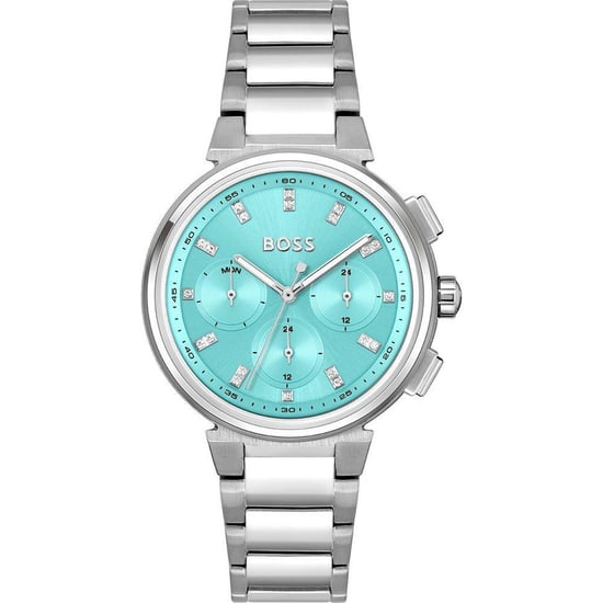 Reloj de vestir de acero inoxidable plateado - Image 1