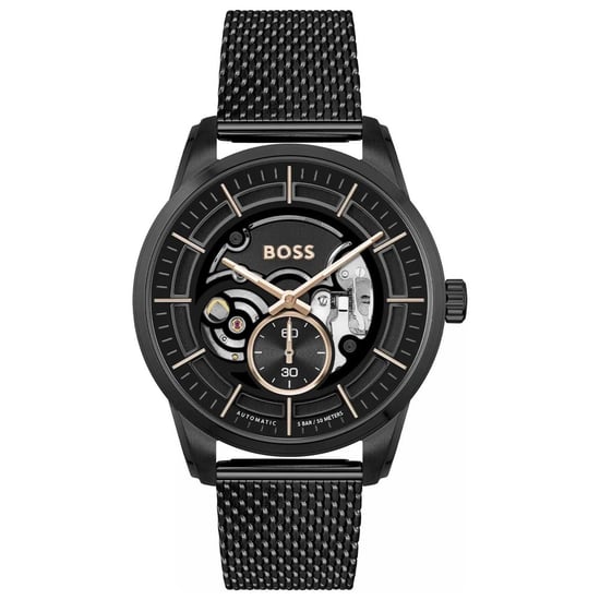 Reloj de vestir de acero inoxidable negro - Image 1
