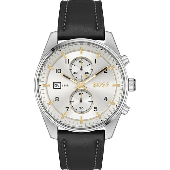 Reloj de vestir de cuero negro - Image 1