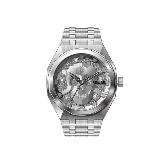 Reloj de Cristal con Calavera Police - Image 1