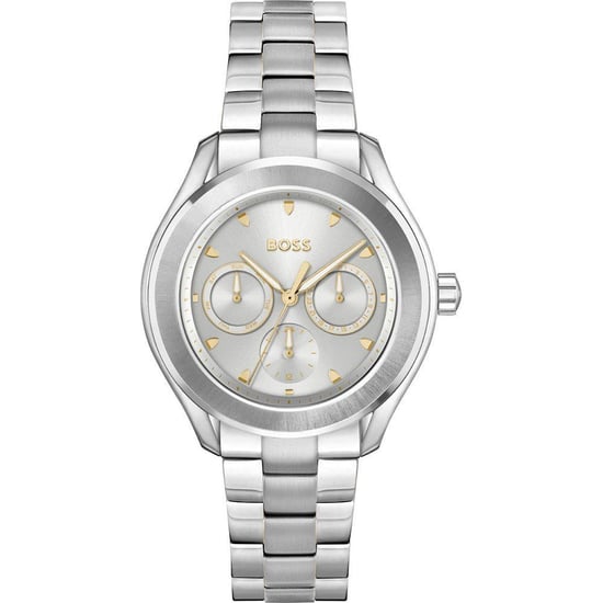 Reloj de vestir de acero inoxidable plateado - Image 1
