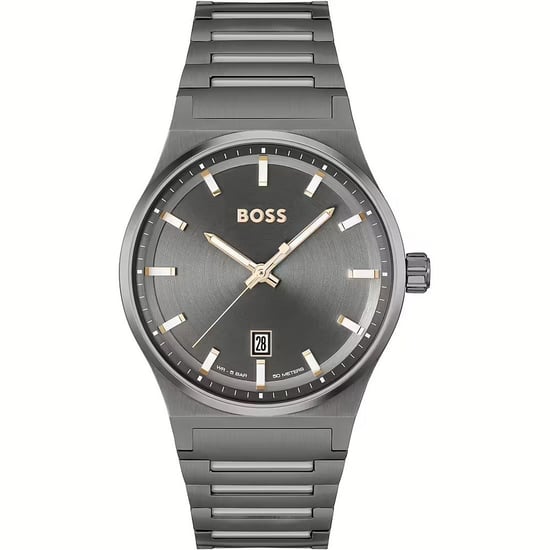 Reloj de vestir de acero inoxidable gris - Image 1