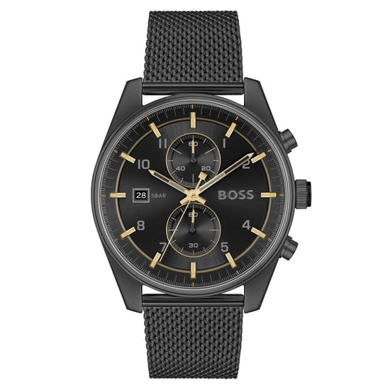 Reloj de vestir de acero inoxidable negro - Image 1