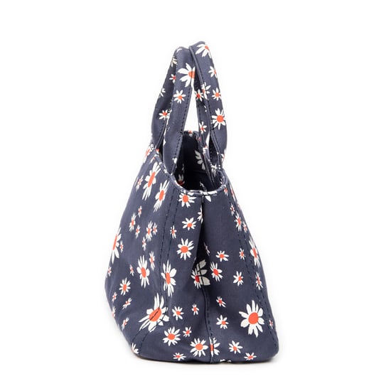 Miu Miu Small Printed  Open Tote  en Azul/Blanco/Rojo Lienzo - Image 4