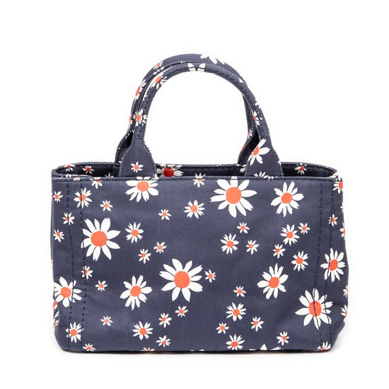 Miu Miu Small Printed  Open Tote  en Azul/Blanco/Rojo Lienzo - Image 5
