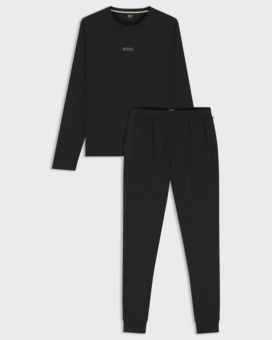 Conjunto de Pijama Largo en Negro - Image 4