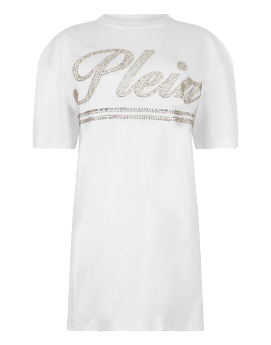 Open Back T-Shirt Dress Strass Signature - Image 1