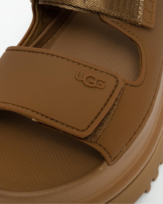 Sandalias de plataforma con correa ajustable en marrón claro - Image 3