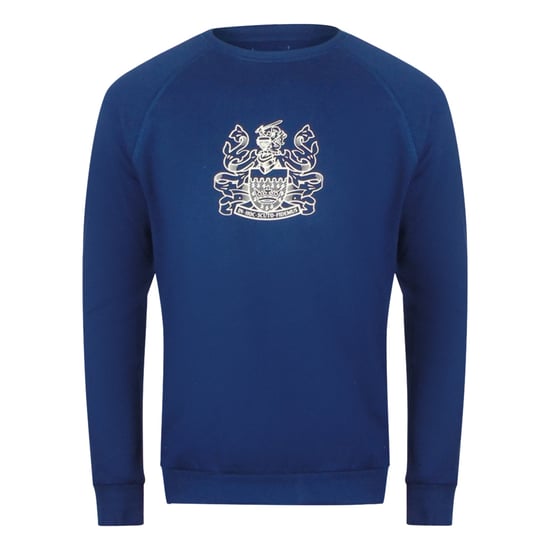 Conjunto De Chándal De Cuello Redondo Azul Marino Con Escudo Icónico De Aquascutum - Image 2