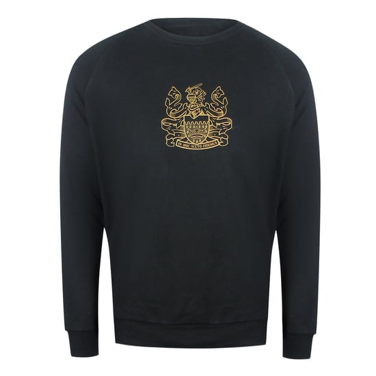 Conjunto De Chándal Negro De Cuello Redondo Con Escudo Icónico De Aquascutum - Image 2