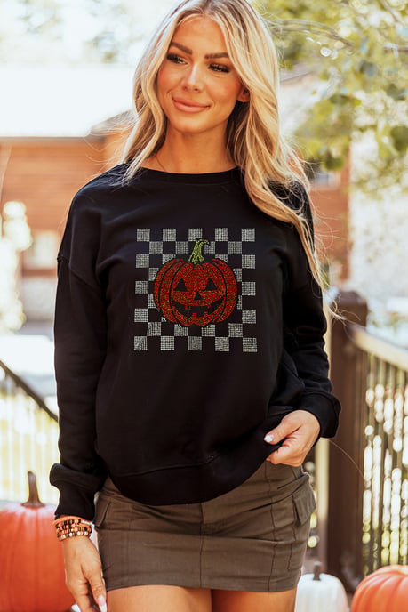 Sudadera con calabaza de strass - Image 2