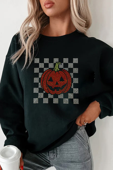 Sudadera con calabaza de strass - Image 4