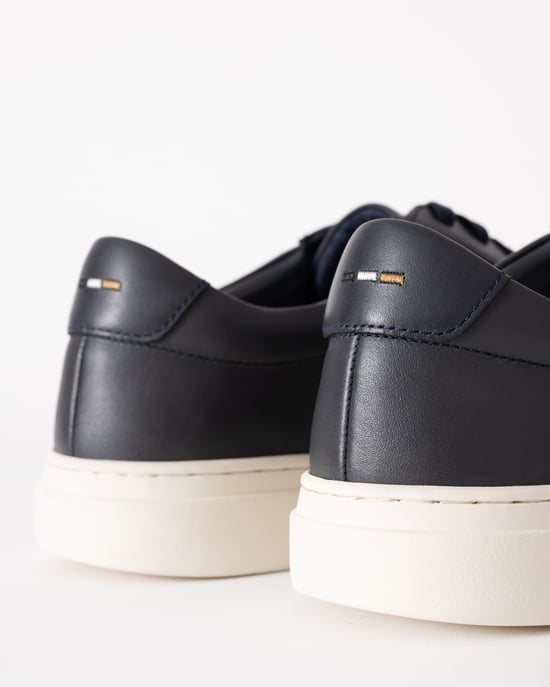 Zapatillas de Cuero Casual para Hombre en Azul Marino - Image 4