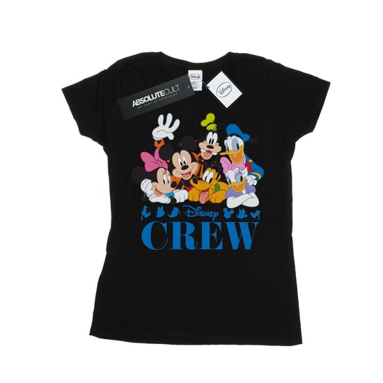 Disney Womens/Ladies Mickey Mouse Disney Friends Cotton T-Shirt (Black) - Image 1