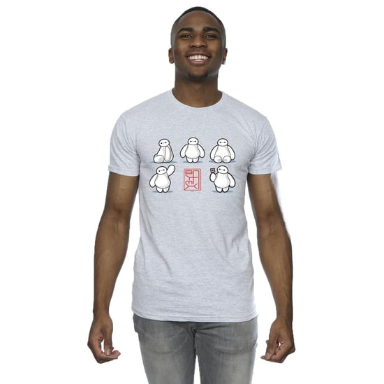 Disney Mens Big Hero 6 Baymax Many Poses T-Shirt (Sports Grey) - Image 2