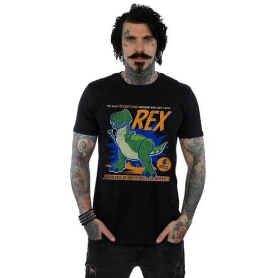 Disney Mens Toy Story 4 Rex Terrifying Dinosaur T-Shirt (Black) - Image 3