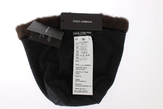 Gorro de mujer de piel de marta cibelina marrón lujoso de Dolce & Gabbana - Image 5